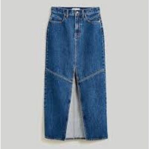Madewell Denim Mid-Rise Maxi Skirt in Pineland Wash